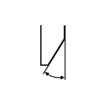 Pictogram Slanted inclination/bevel